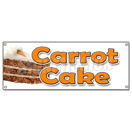 Signmission CARROT CAKE BANNER SIGN carrots sweet cake cream cheese raisins icing cupcake B-Carrot Cake